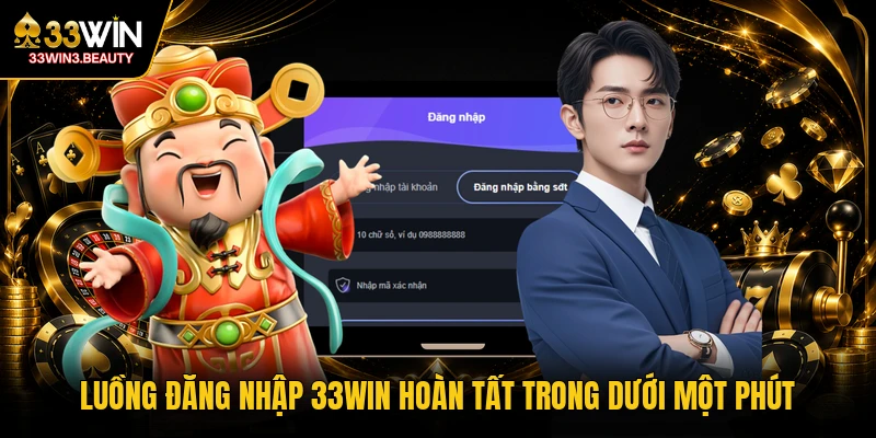 Luồng đăng nhập 33WIN hoàn tất trong dưới một phút